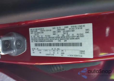 2023 Ford Escape St-Line из США, поврежденный, VIN 1FMCU0MNXPUA69266